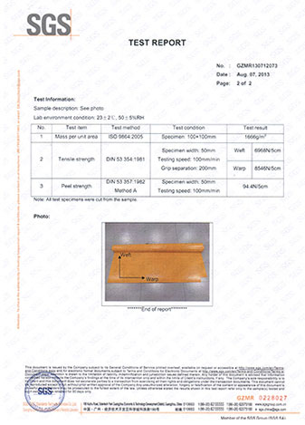 SGS-material-certificate