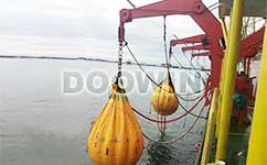 lifeboat davit load test water bags