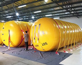 marine salvage lifting bags inspection